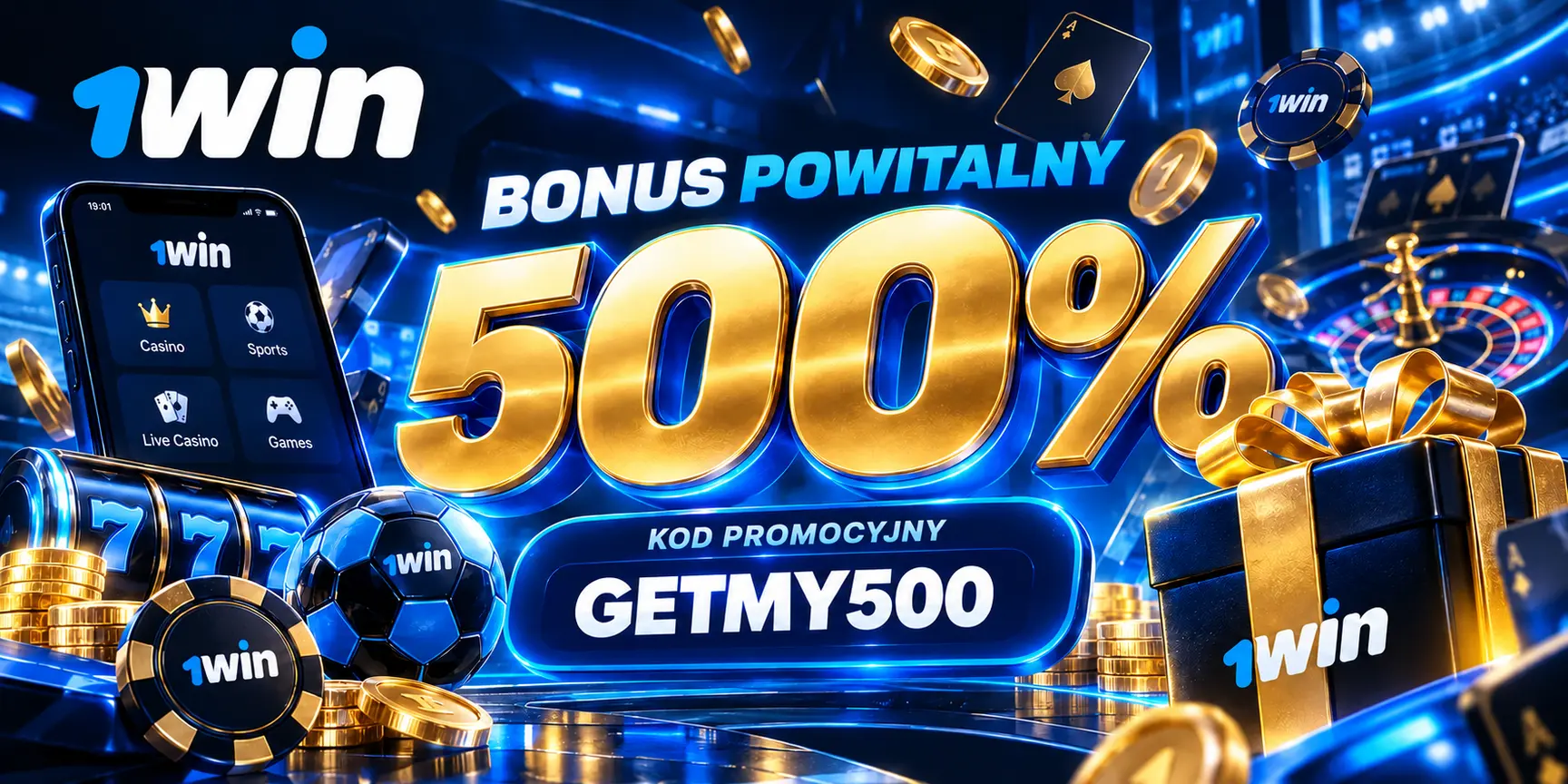 1win — 500%, Kod promocyjny GETMY500